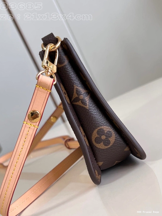 AAA Replica Ru VUITTON Lexington Pouch-21.5*13*4.5CM LOUIS 0716